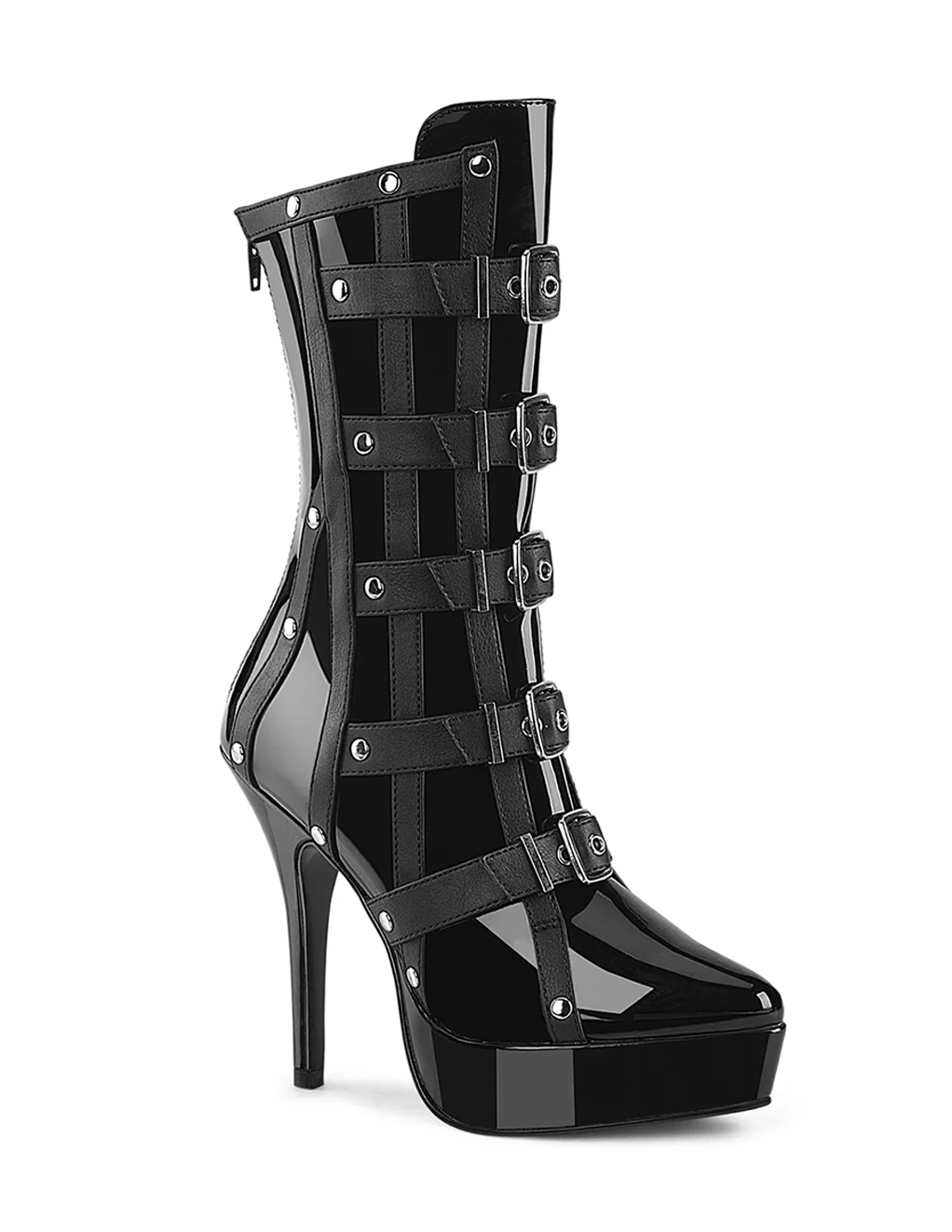 Indulge-1038 5" Patent Ankle Boot w. Matte Straps