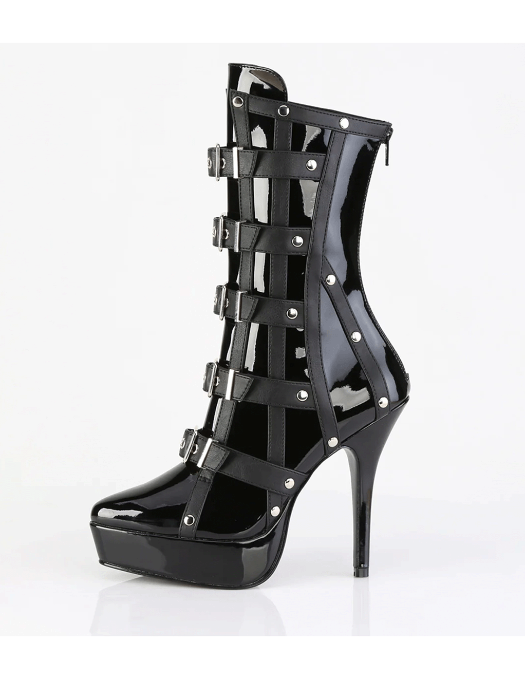 Indulge-1038 5" Patent Ankle Boot w. Matte Straps