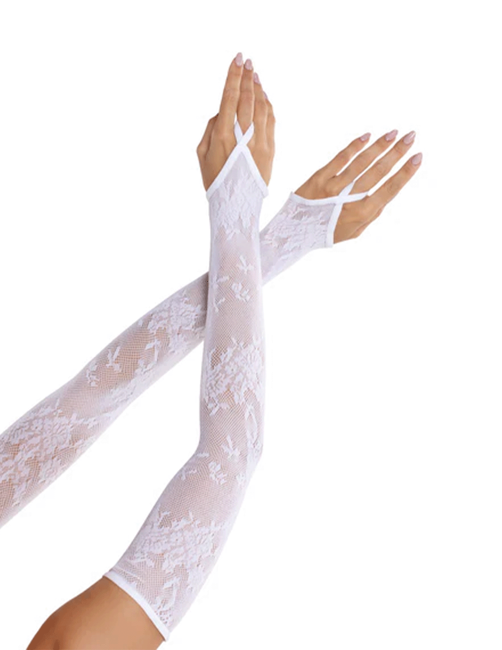 Floral Net Exra Long Gauntlet Arm Warmers