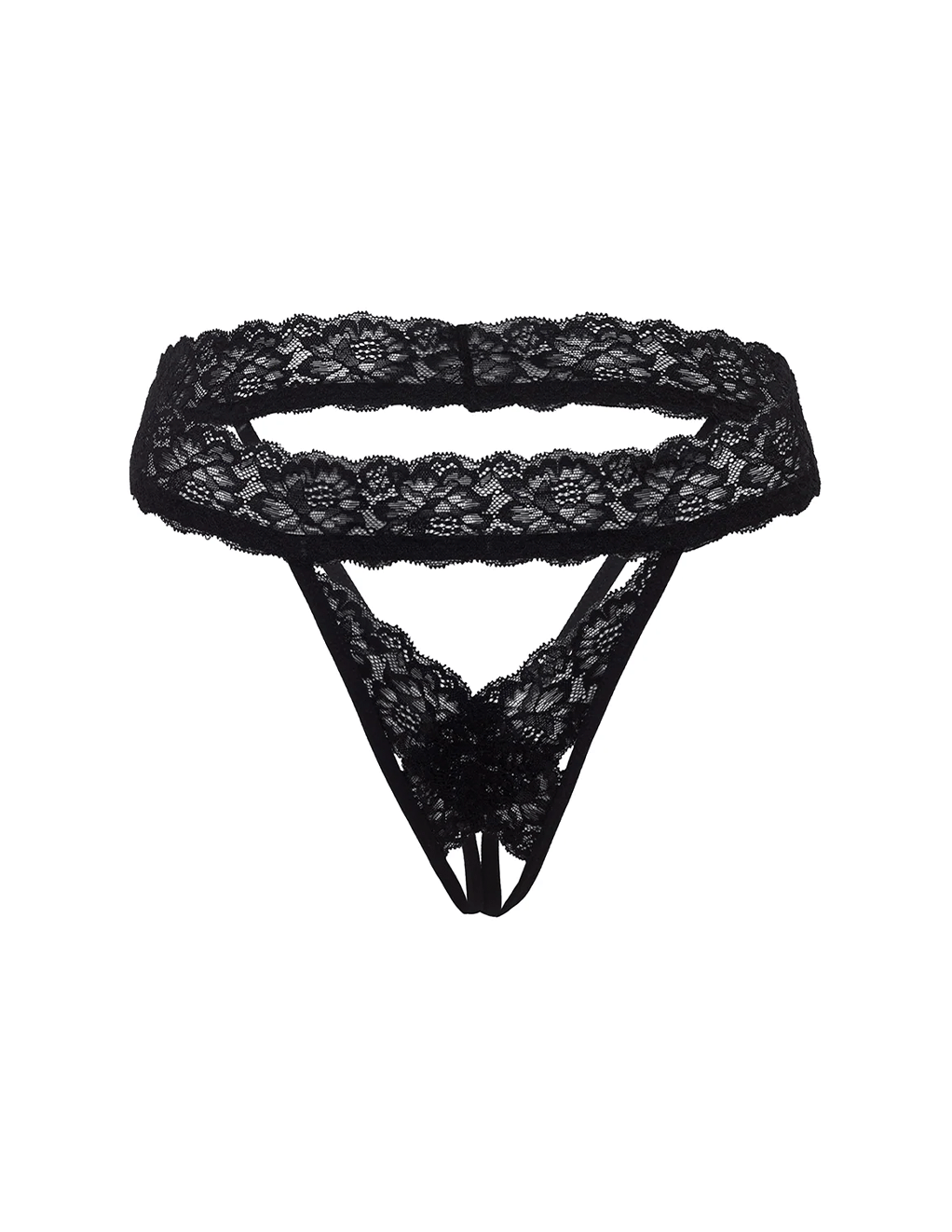 Jessica Lace Crotchless Open Back Panty