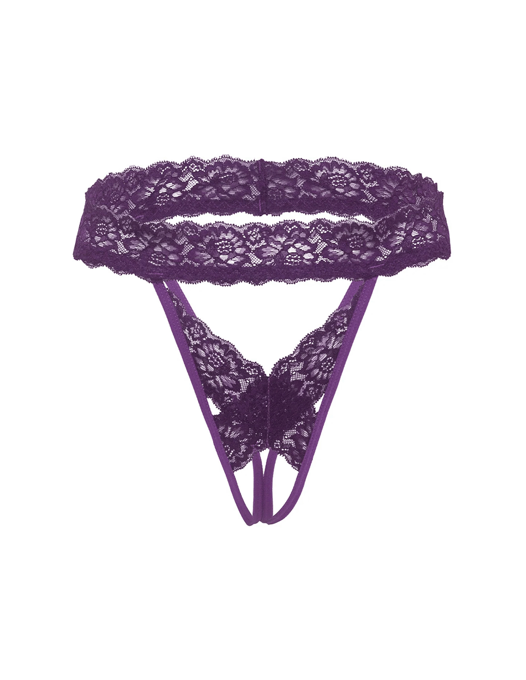 Jessica Lace Crotchless Open Back Panty