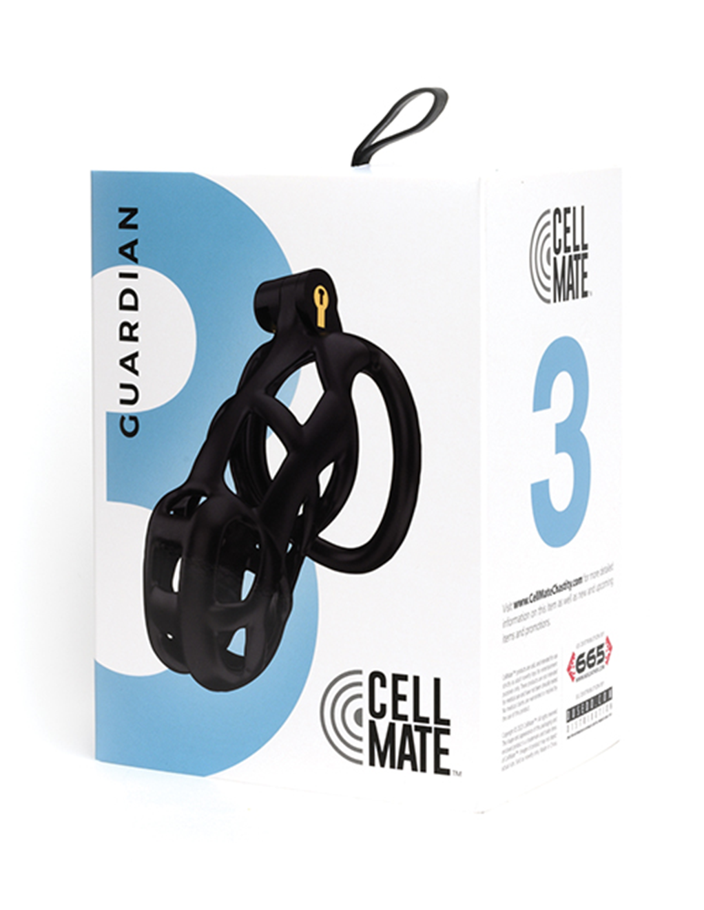 Cellmate Guardian Chastity Cage – Size 3 Black