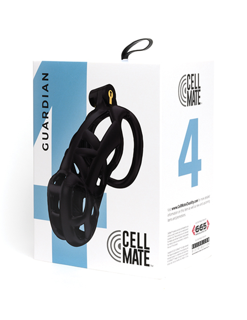 Cellmate Guardian Chastity Cage – Size 4 Black