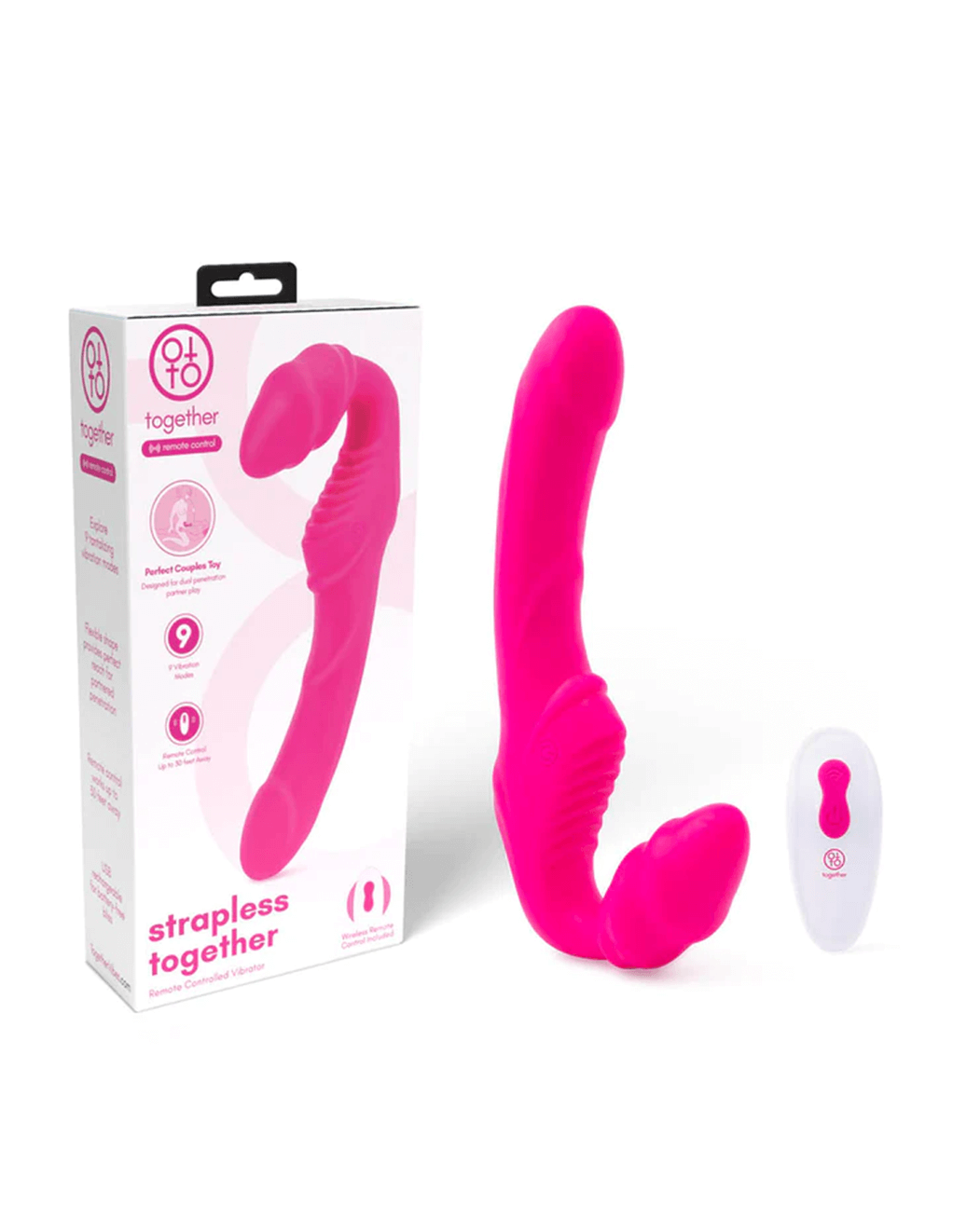 Strapless Together Vibrating Strapless Strap-On