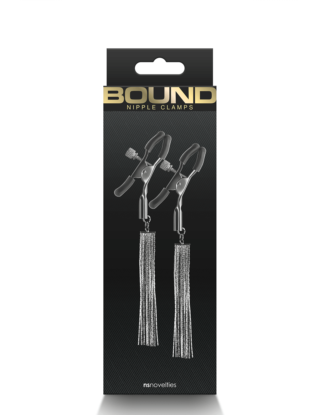 Adjustable Metal Tassle Clamps D2 - Gun Metal Package