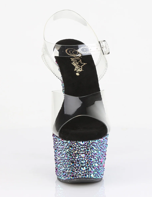 Bejeweled-708MS 7in Platform w/ Rhinestone Bottom
