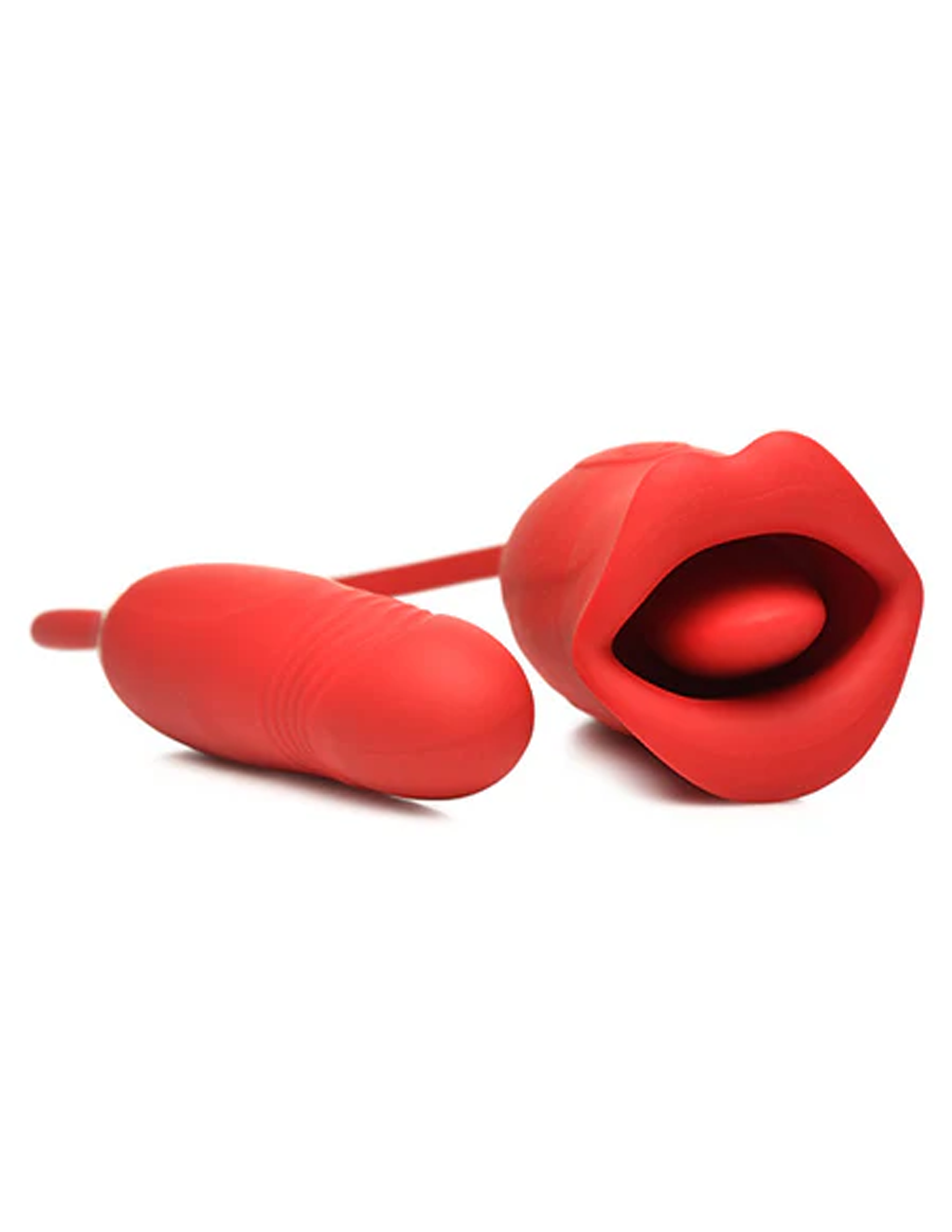 Magic Kiss Kissing Clitoral Stimulator w. Thrusting Vibrator