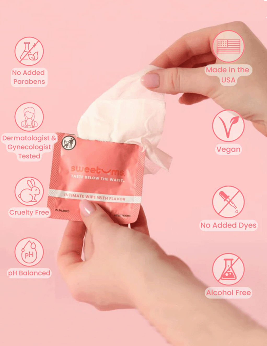 Sweetums Cherry Flavored Wipes