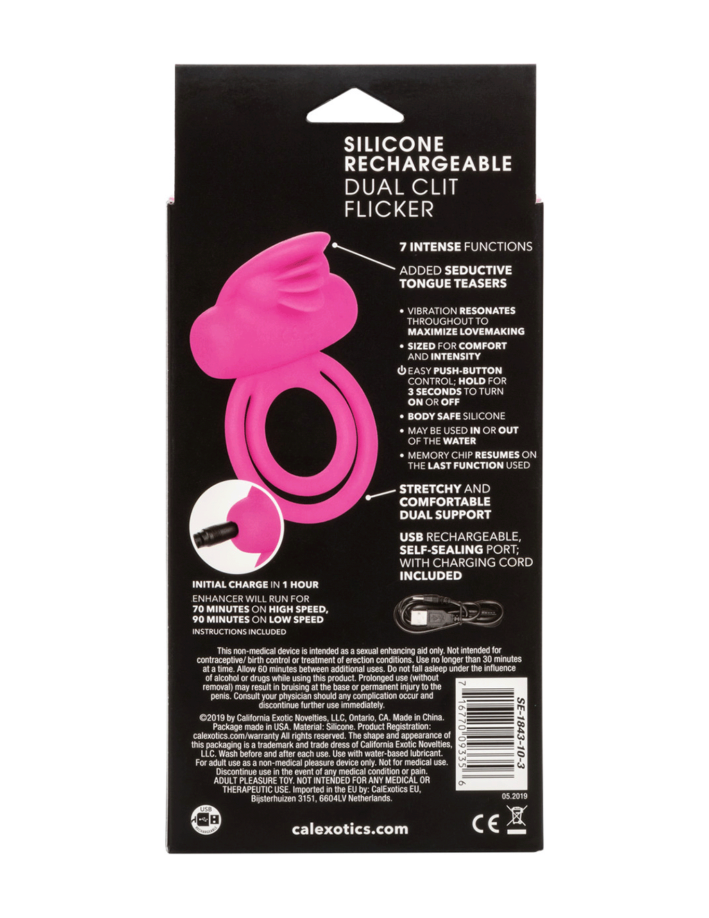 Silicone Rechargeable Dual Clit Flicker