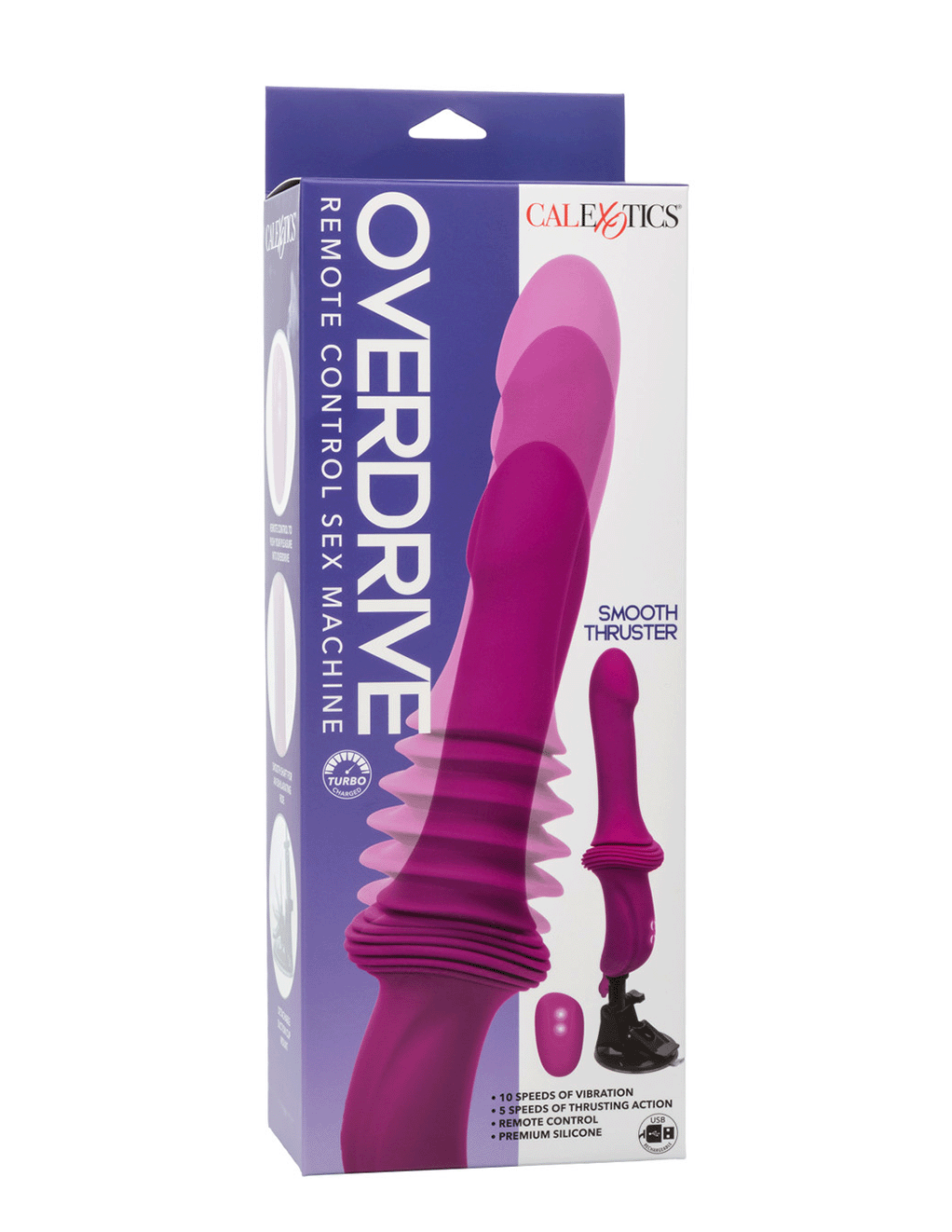 Overdrive Smooth Thruster Thrusting Silicone Dildo