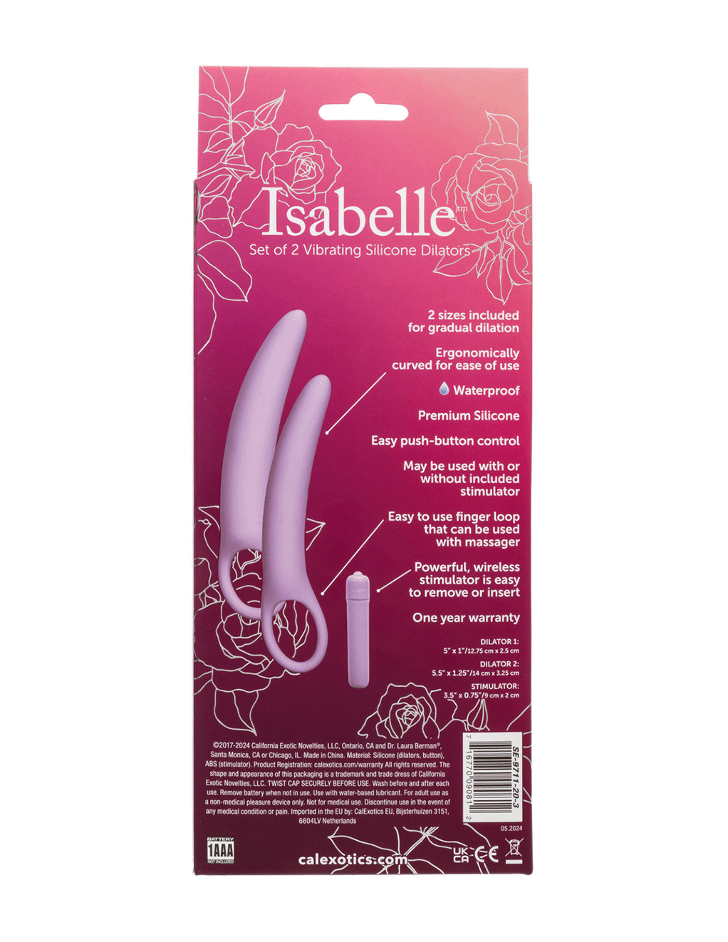 Dr. Laura Berman Isabelle 2pc Vibrating Silicone Dilators