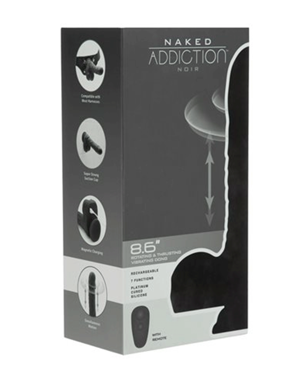 Naked Addiction 8.6in Thrusting Rotating Dildo