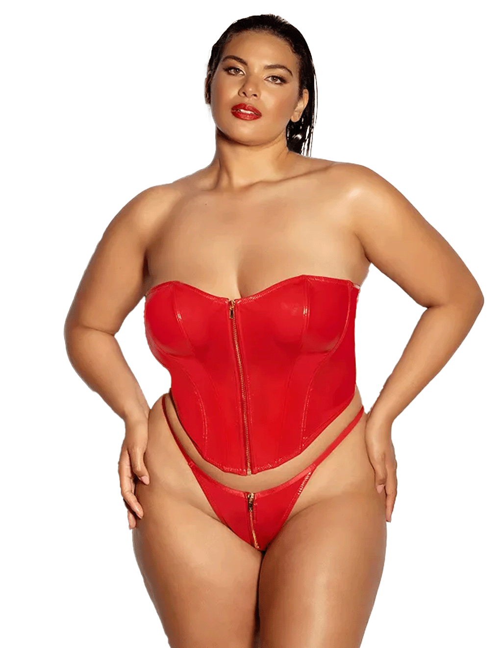 Rider Vinyl Bustier Set