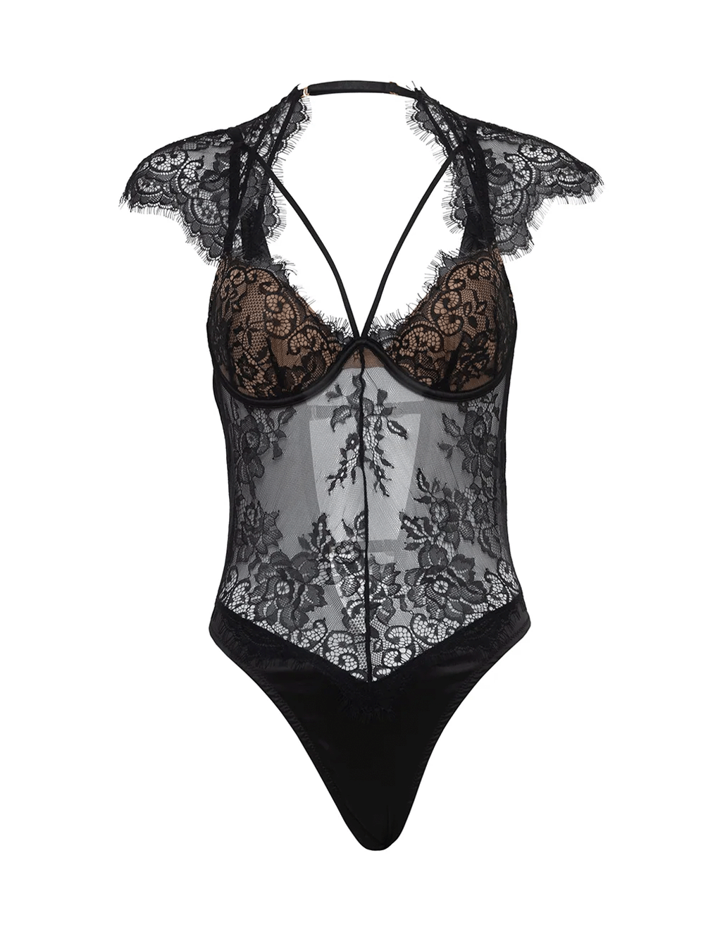 Madelyn Cap Sleeve Eyelash Lace Teddy