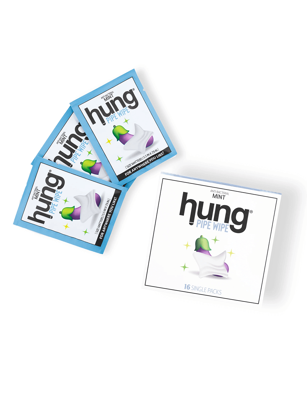 Hung Pipe Wipes Mens Personal Wipes 16ct