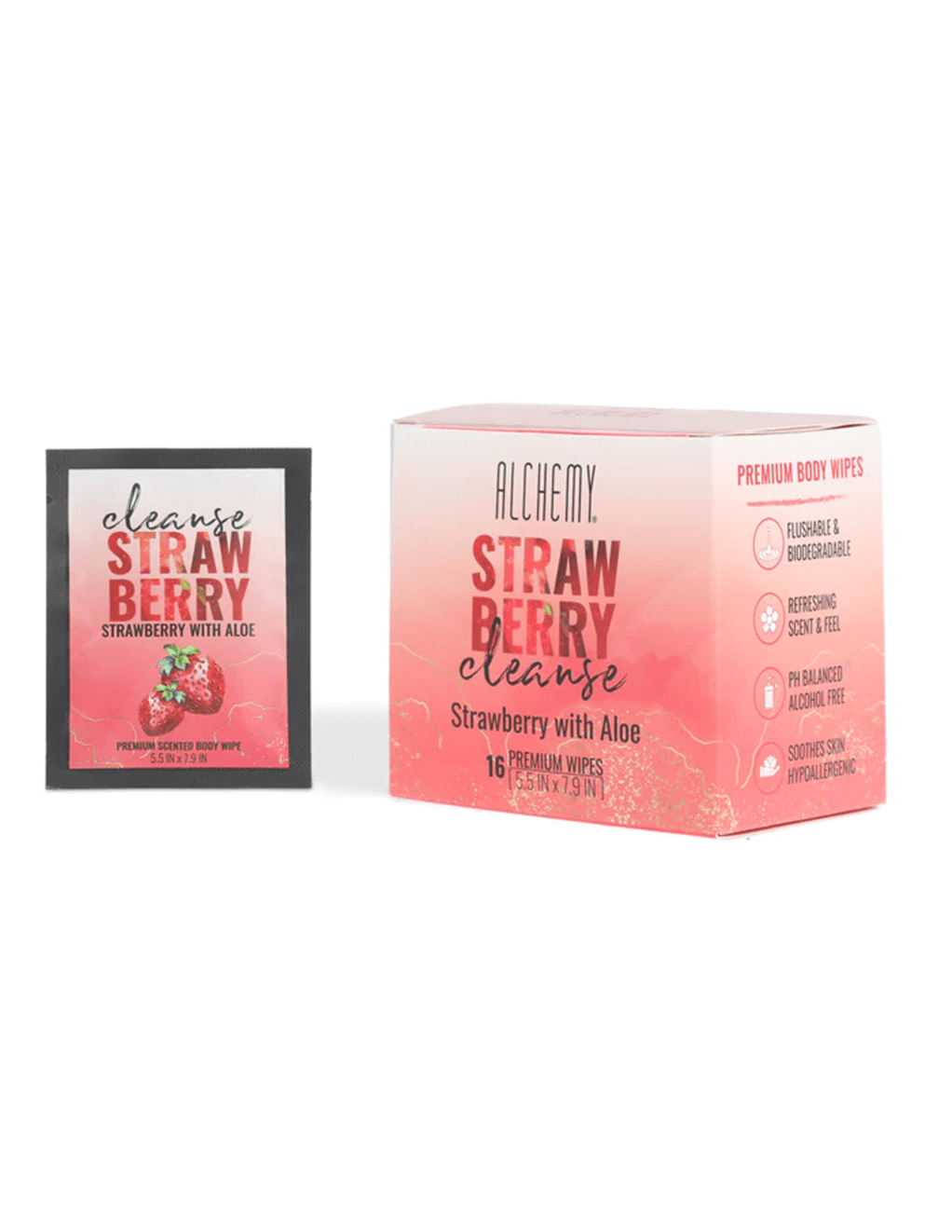 Cleanse 16ct Personal Cleansing Wipes - Strawberry