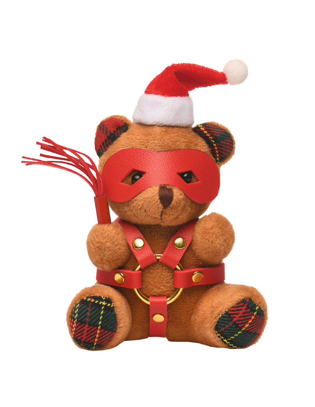 Holiday Bondage Bear Keychain Brown