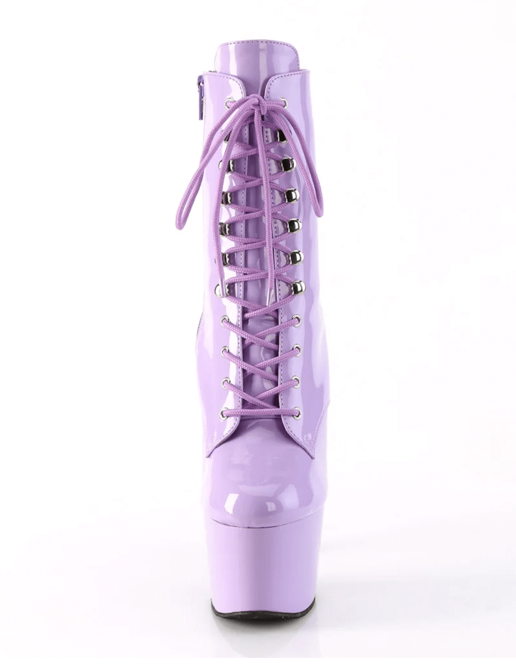 Pleaser Adore 1020 Platform Lace-Up Ankle Boot - Lavender - Front