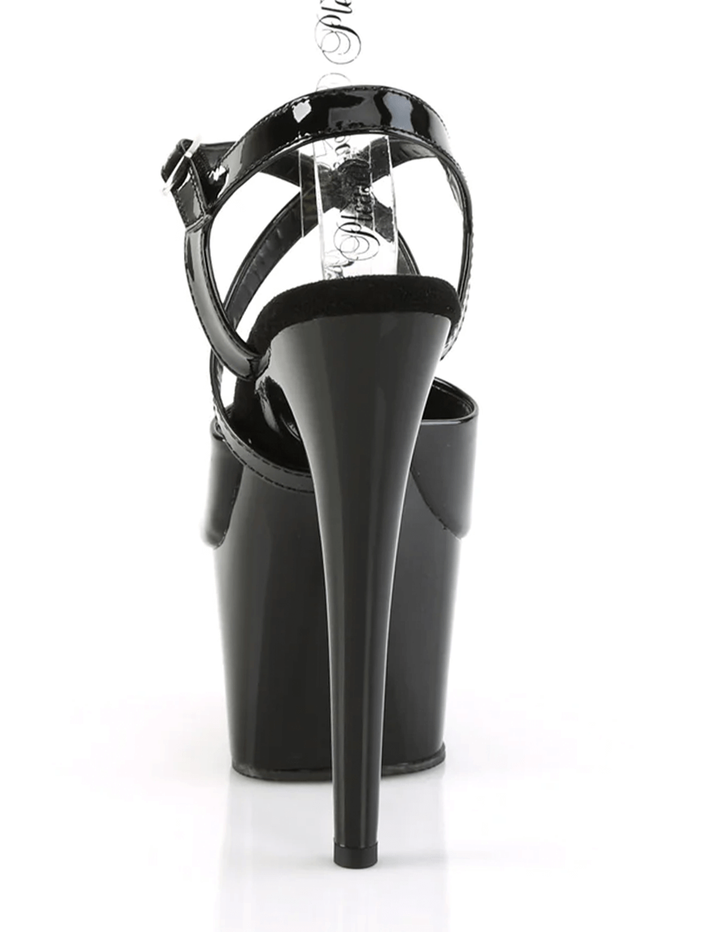 Adore-724 Platform Peep-Toe Ankle Strap Sandal - Black - Back