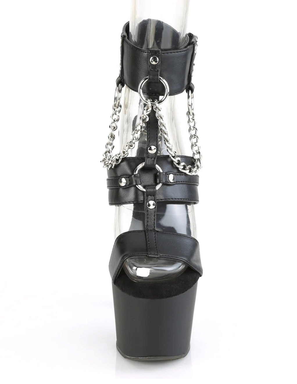 Pleaser Adore 761 Strap & Chain Platform Sandal - Front