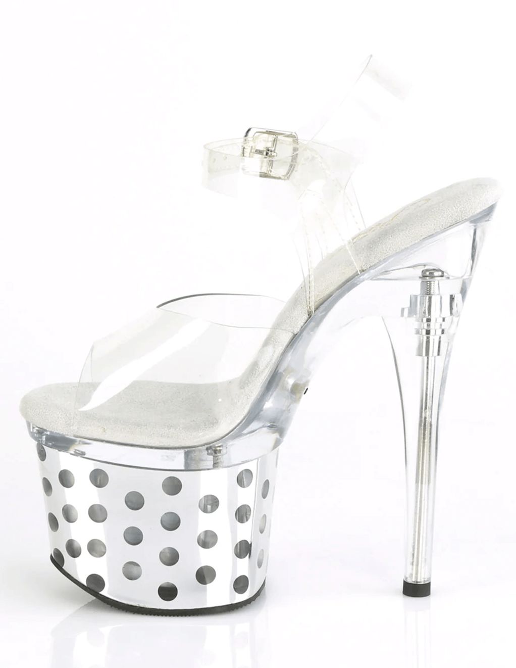 Pleaser Disco Lite 708 DOTS - Rainbow - Side