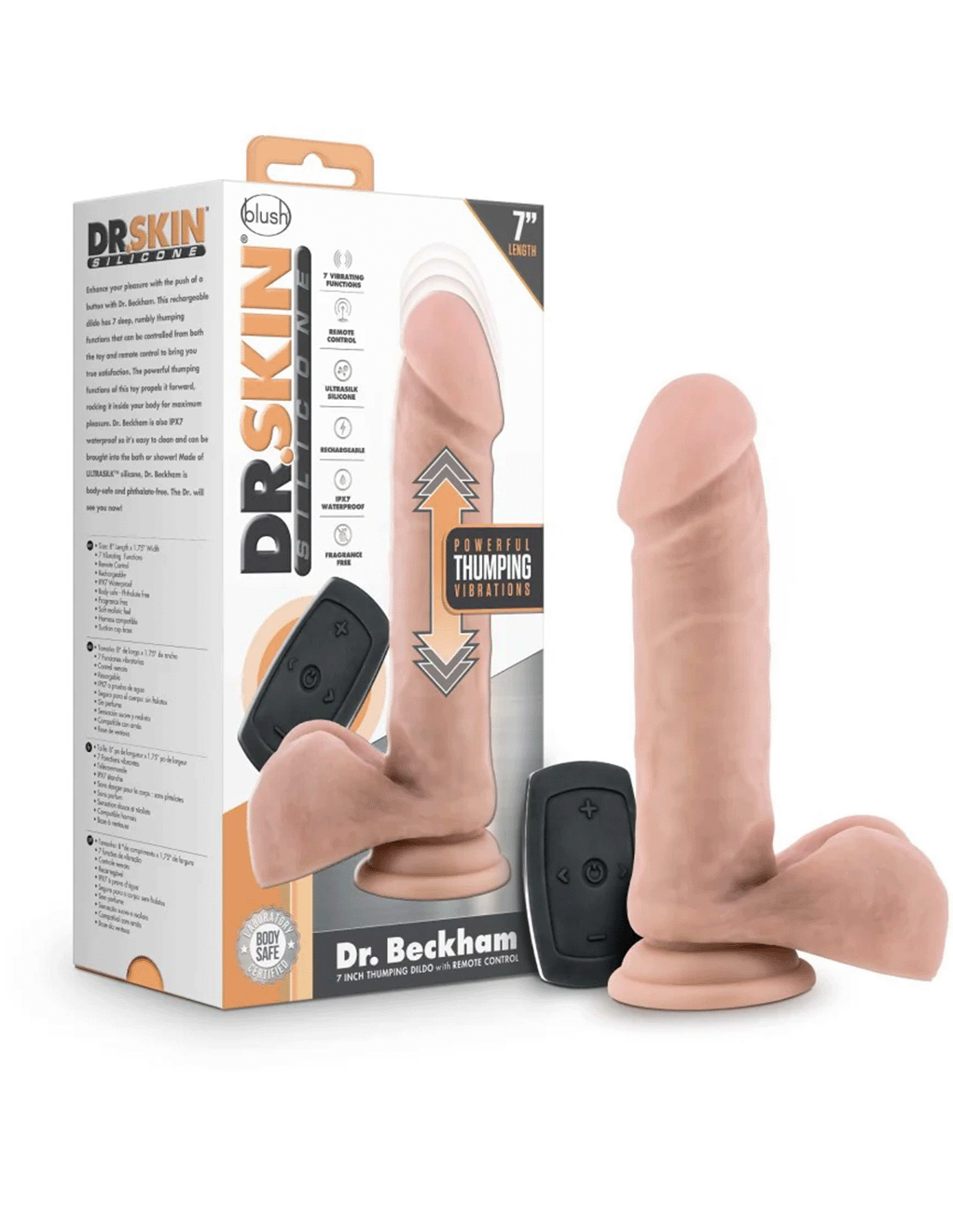 Dr. Dylan 7.5in Silicone Vibrating Dildo