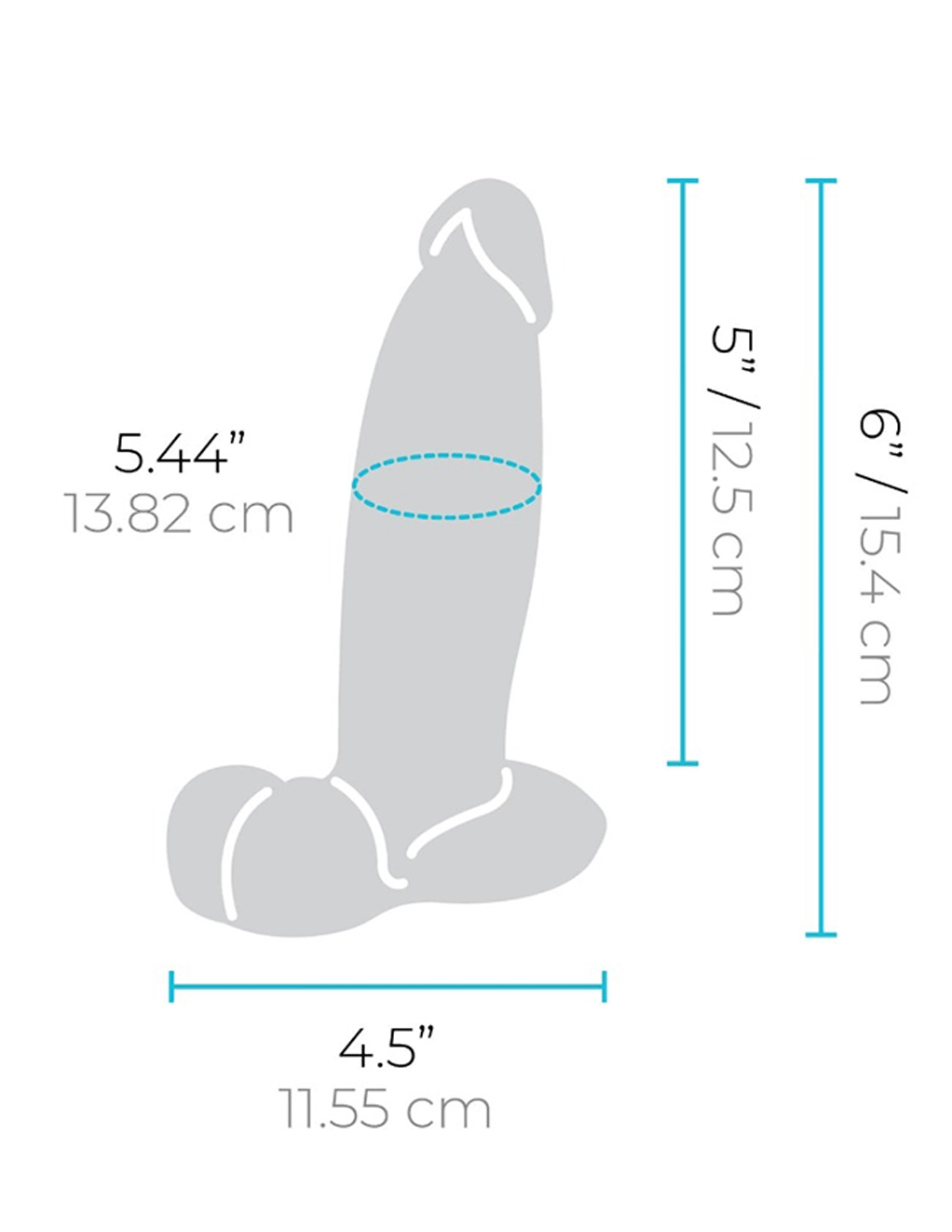 Slipskin 6in Girthy Realistic Strap-On Dildo