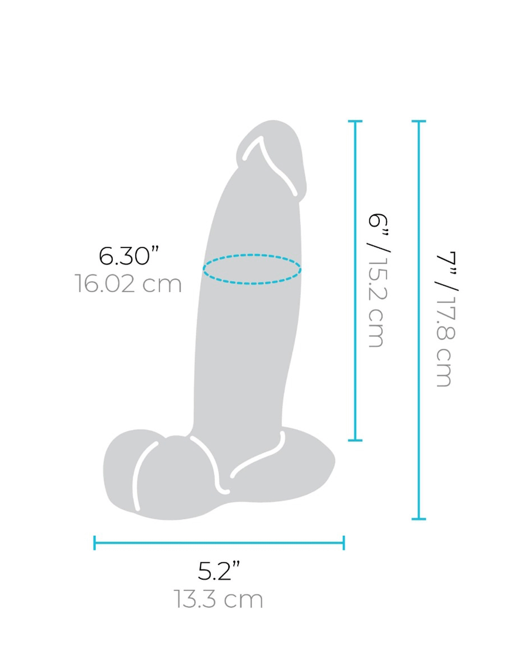 Slipskin 7in Girthy Realistic Strap-On Dildo