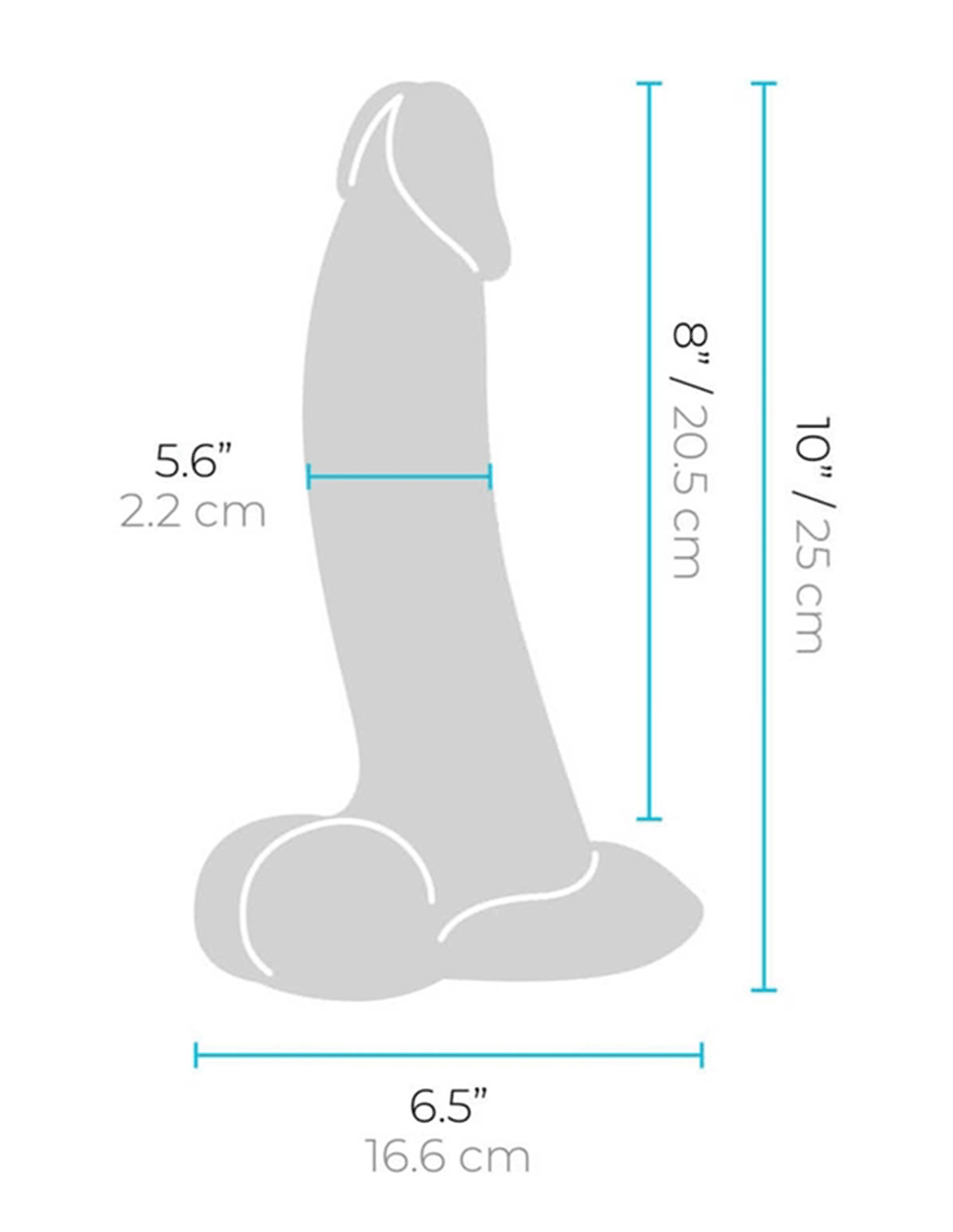 Slipskin 10in Curvy Realistic Strap-On Dildo