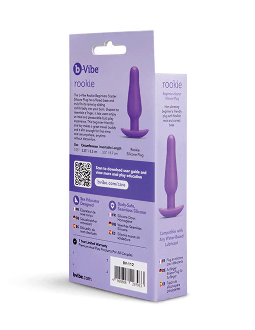 b-Vibe Rookie Beginner's Starter Silicone Plug
