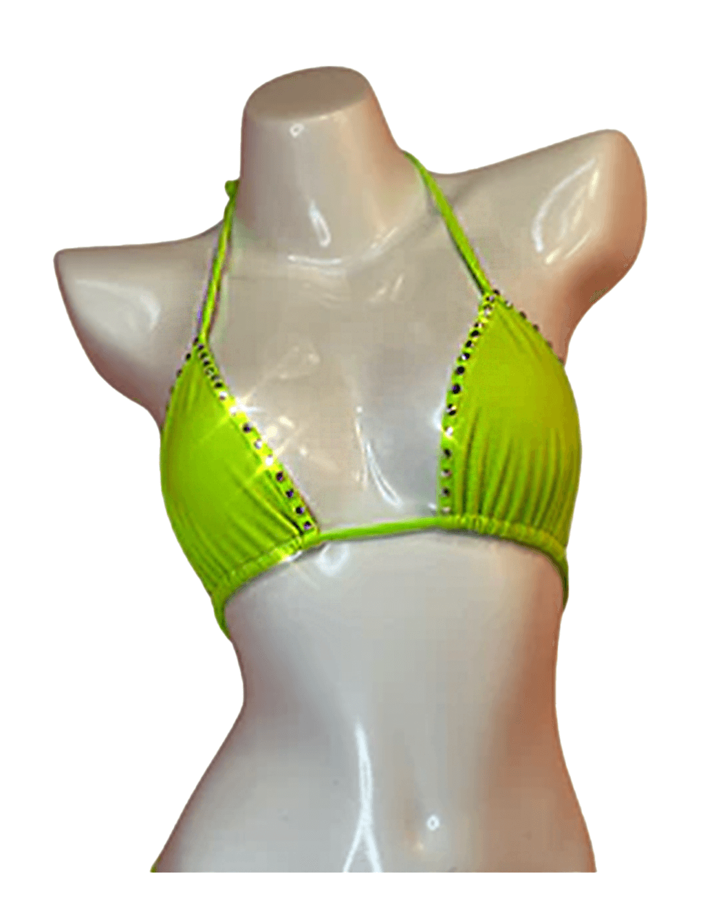 Candyland Crystal Teardrop Tri Top - Neon Green