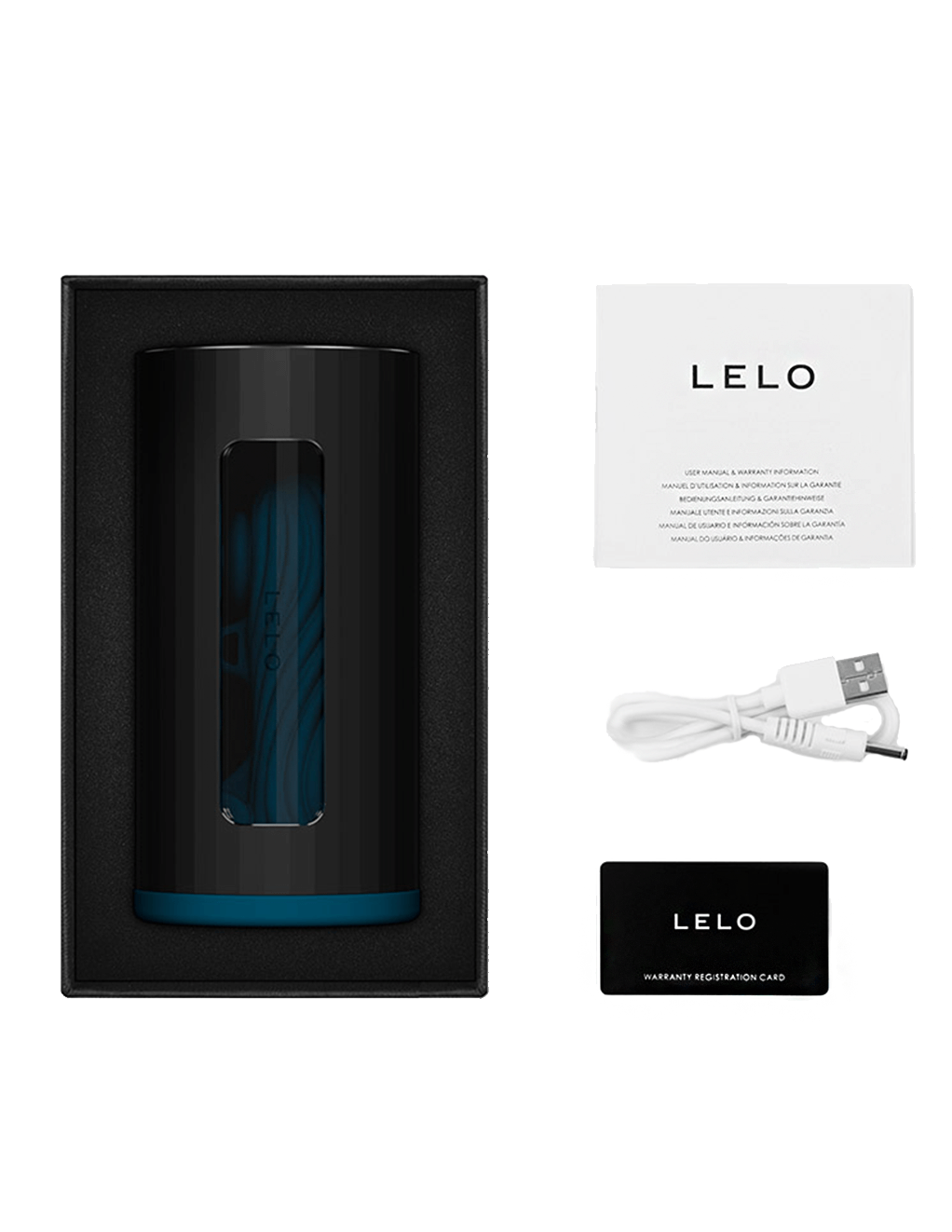 Lelo F1S V3 XL Pleasure Console - Teal - Box Contents