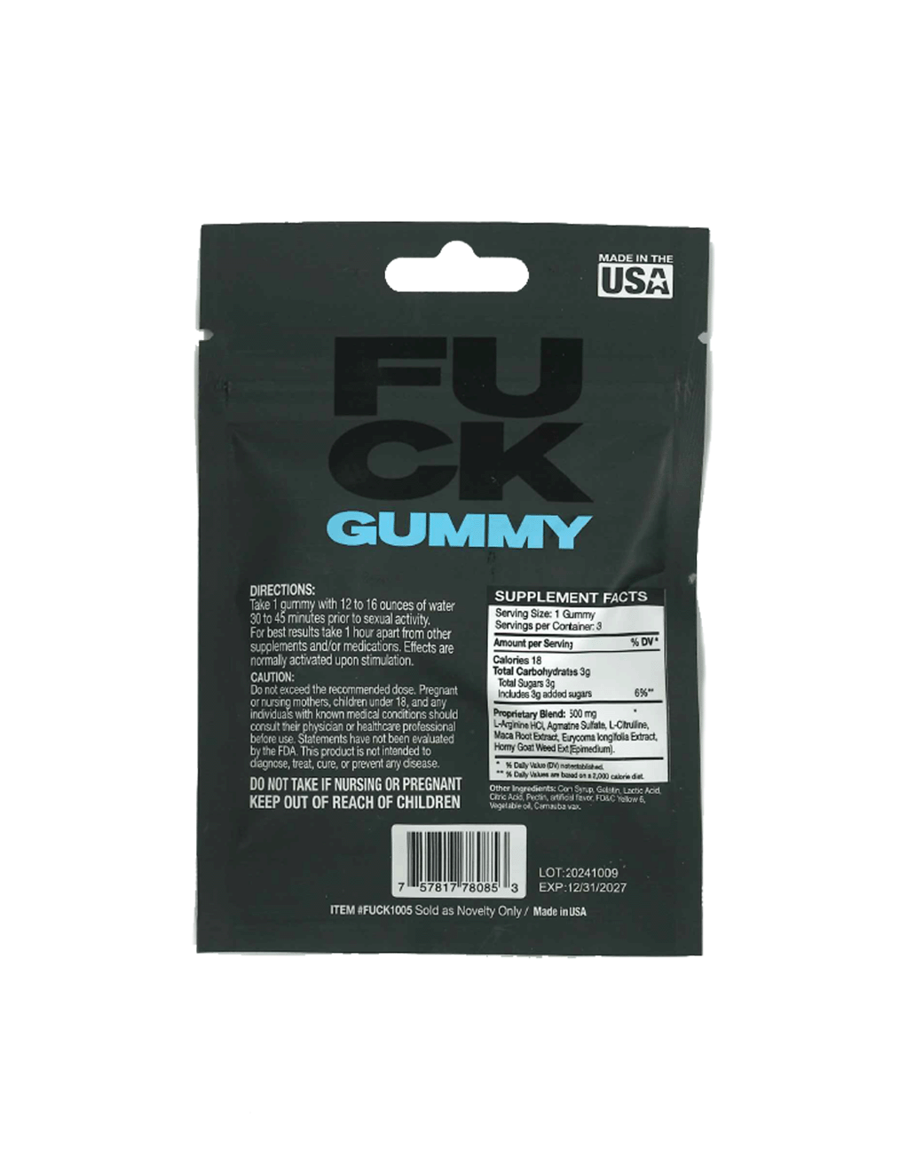 FUCK Gummy 3ct