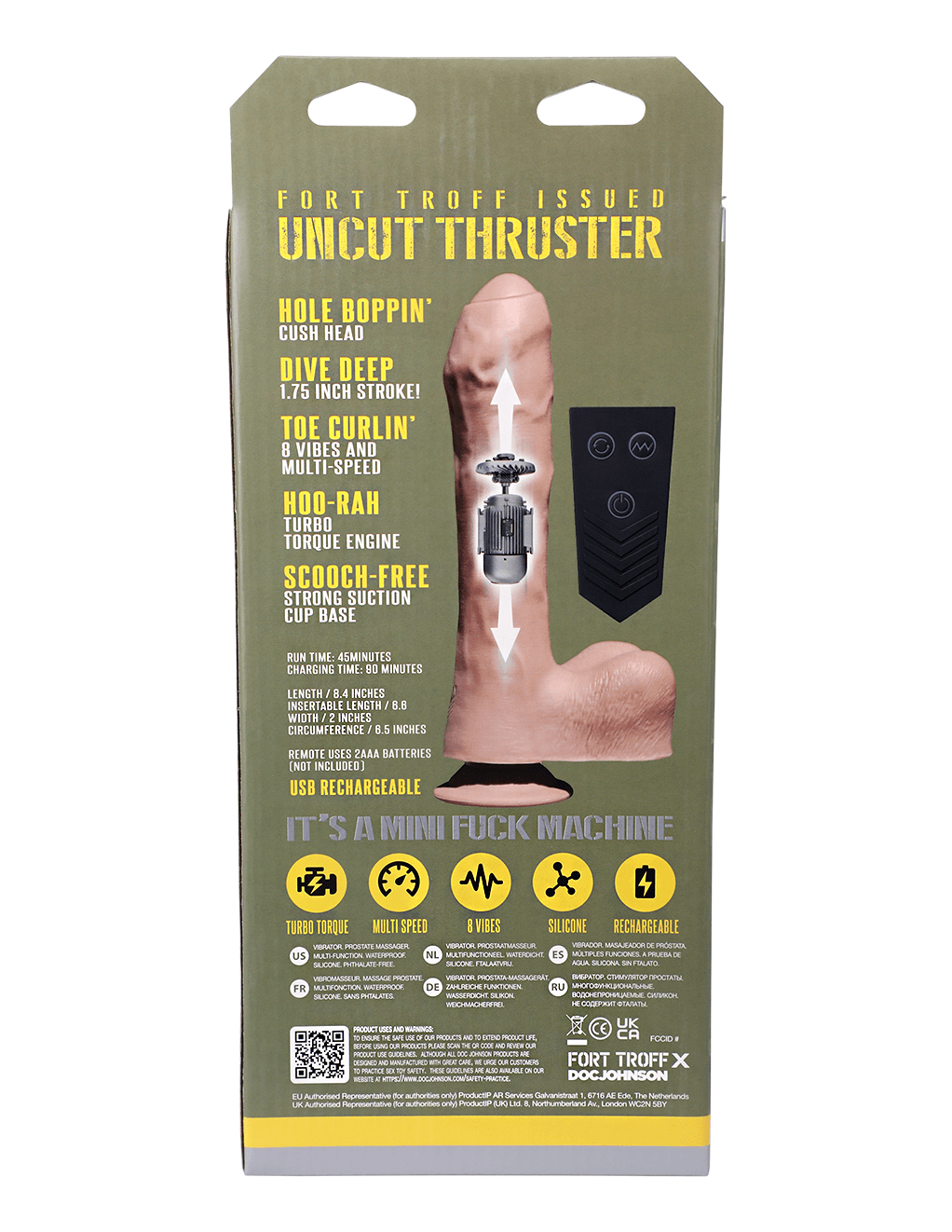 Fort Troff Uncut Thruster - Caramel - Box Back