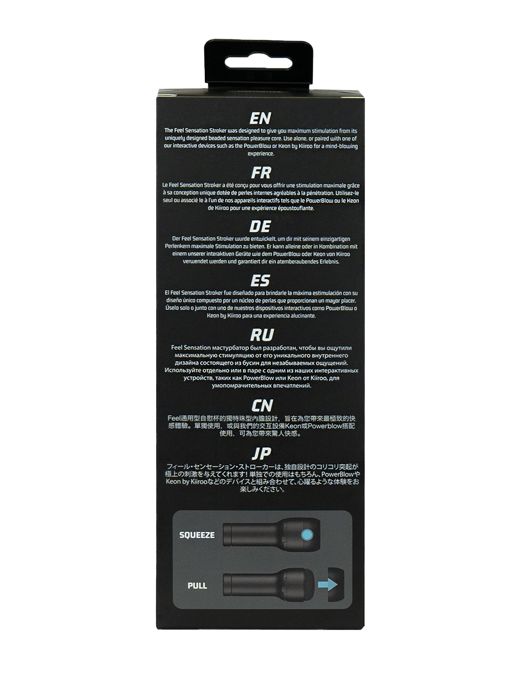 Kiiroo Feel Stroker Feel Sensation - Black - Box - Back