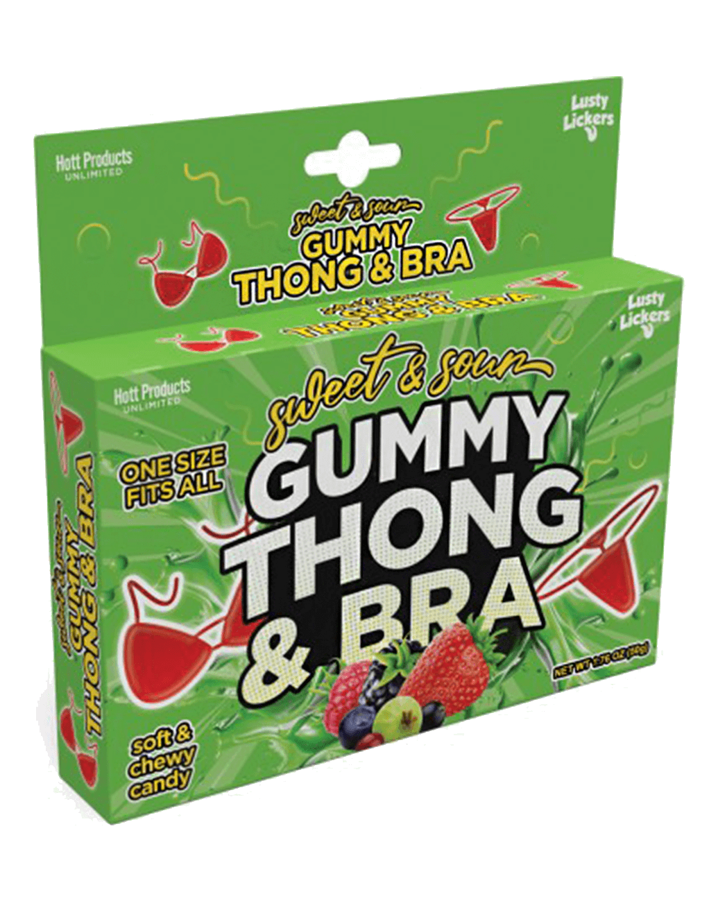 Hott Products Sweet & Sour Gummy Thong & Bra