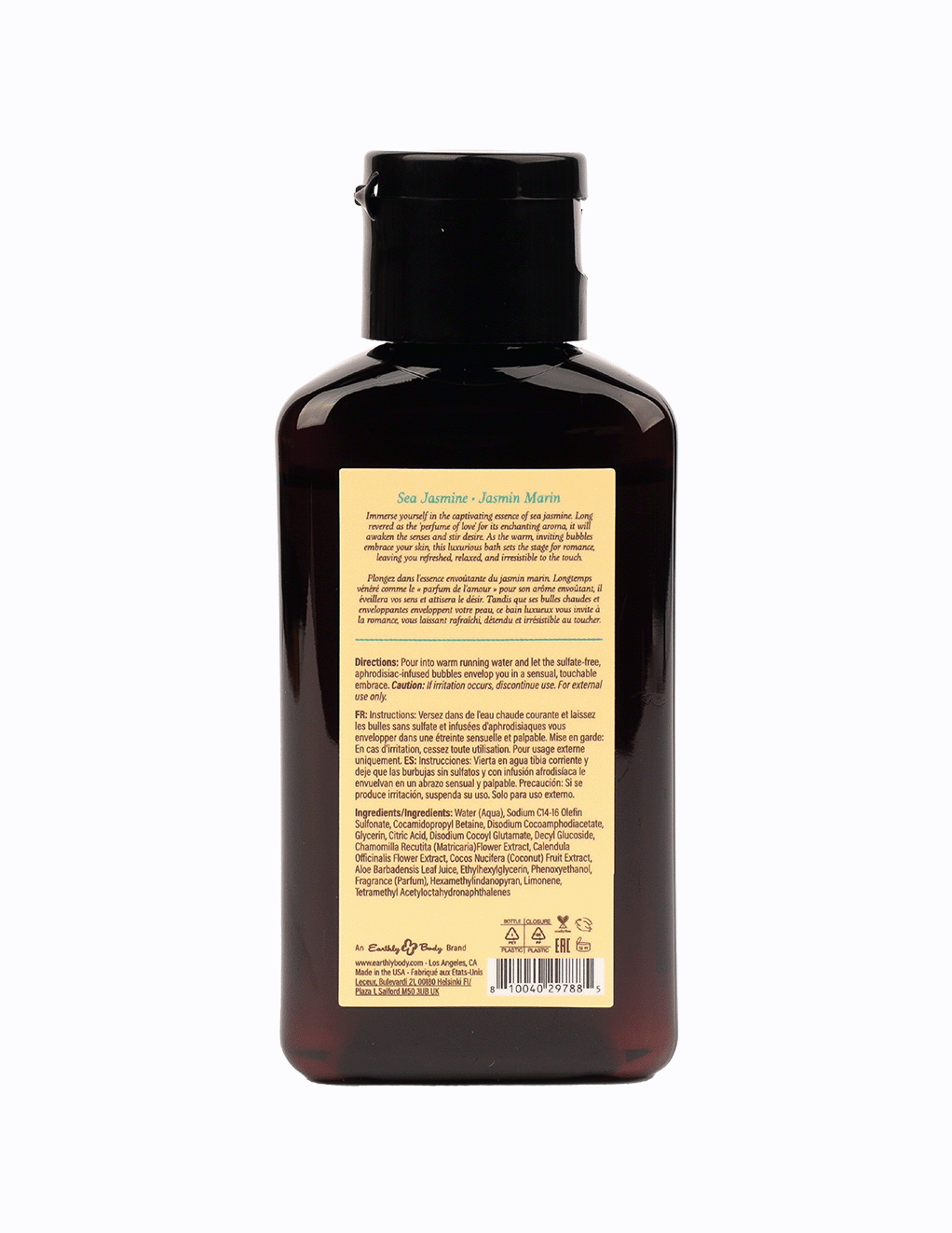 Earthly Body At Night Bubble Bath Sea Jasmine