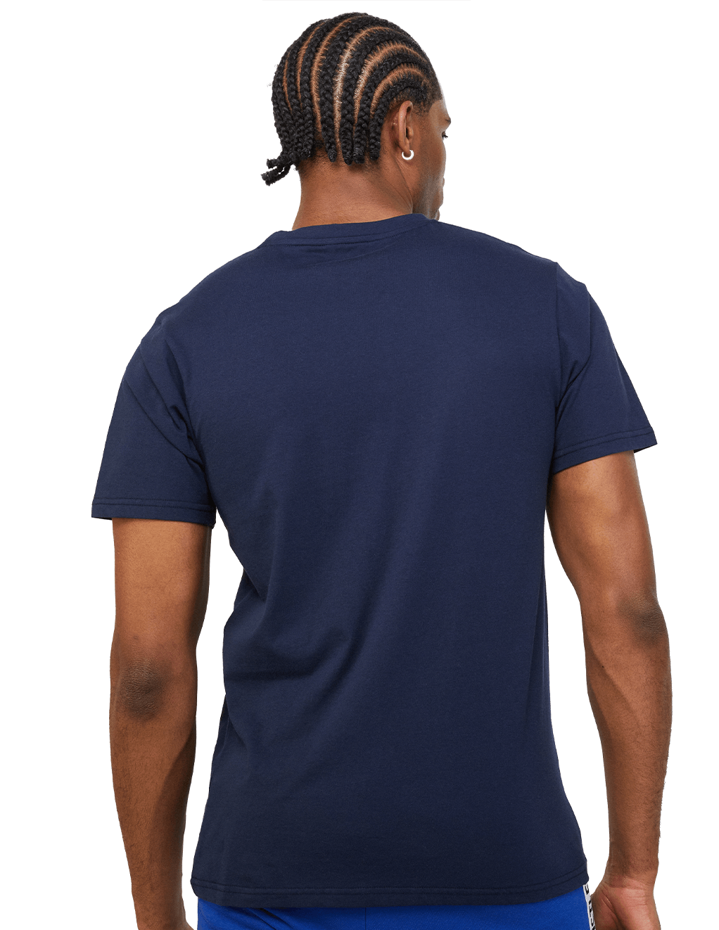 HUSTLER Classic Logo Crew Neck Tee - Navy Back