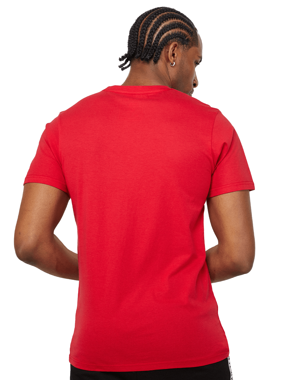 HUSTLER Classic Logo Crew Neck Tee - Red Back