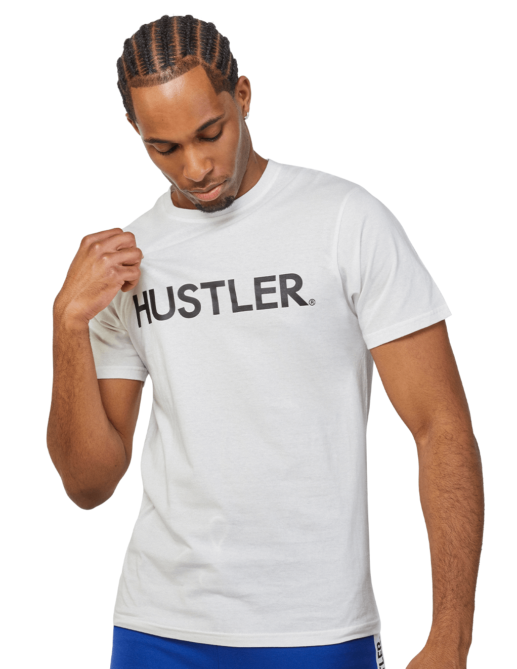 HUSTLER Classic Logo Crew Neck Tee - Red White
