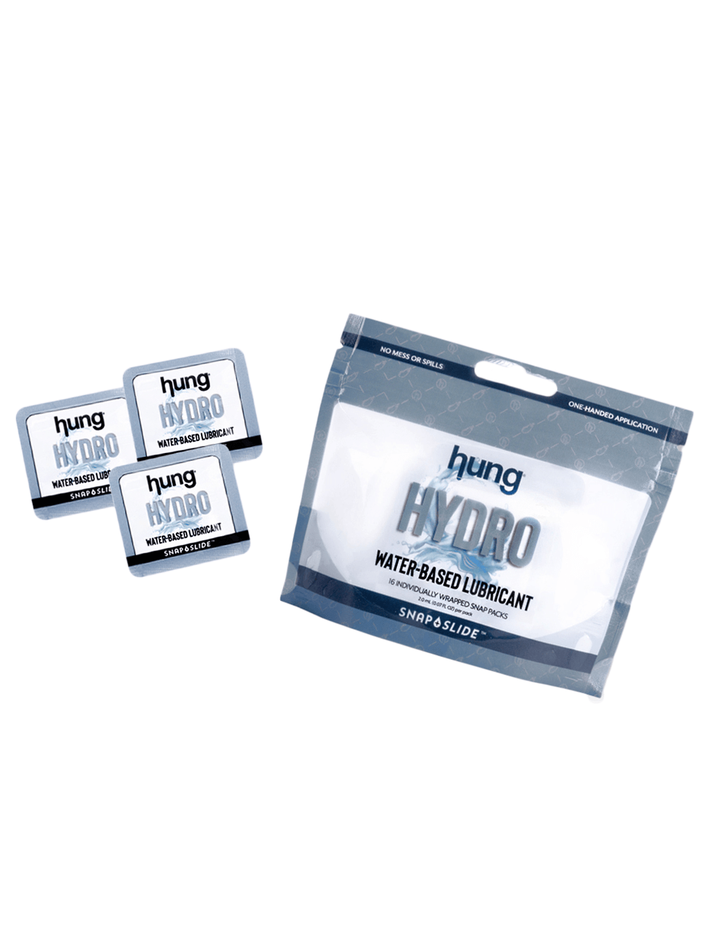 Hung Hydro Snap & Slide 16ct - Product with Pouch