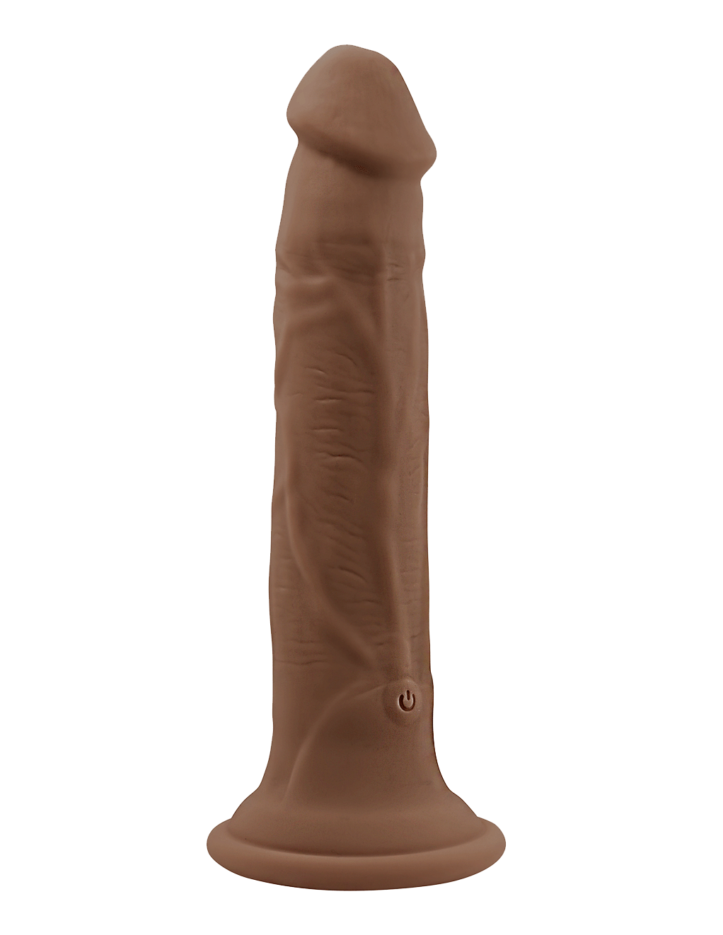 Evolved In Thrust We Trust Thrusting Dildo - Chocolate - Side 1