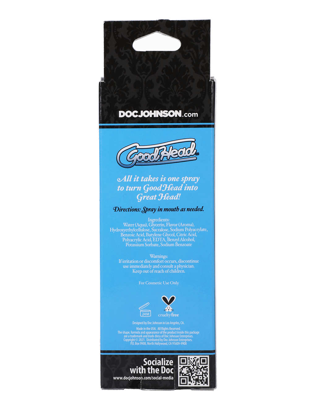 GoodHead Juicy Head - Cotton Candy - Box Back