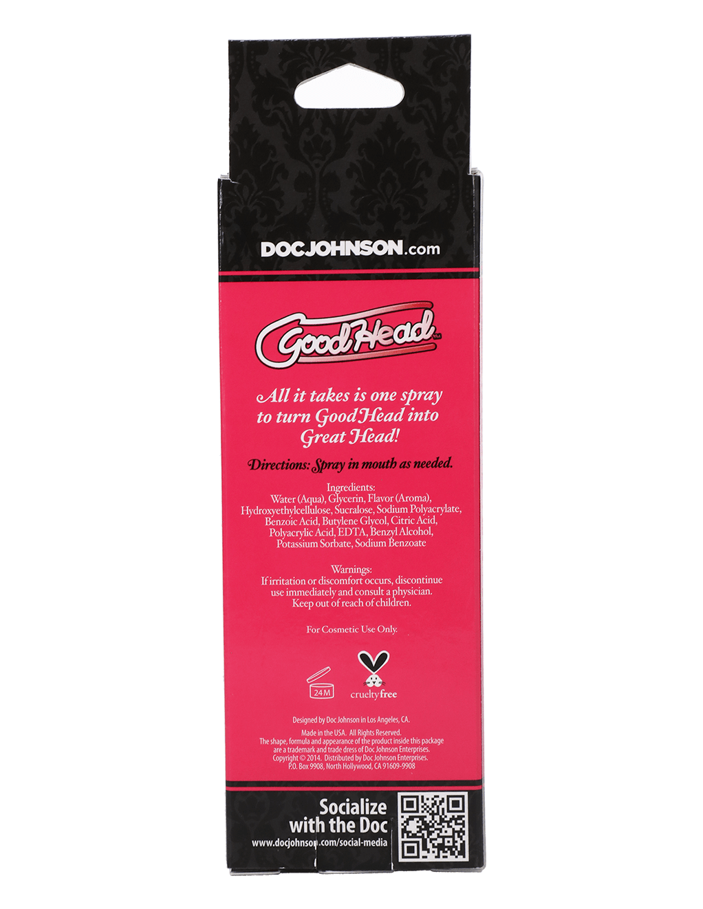 GoodHead Juicy Head - Strawberry - Box Back