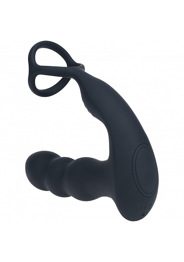 LEVELZ Remote Control Rotating Head Silicone Prostate Stimulator w. C&B Ring