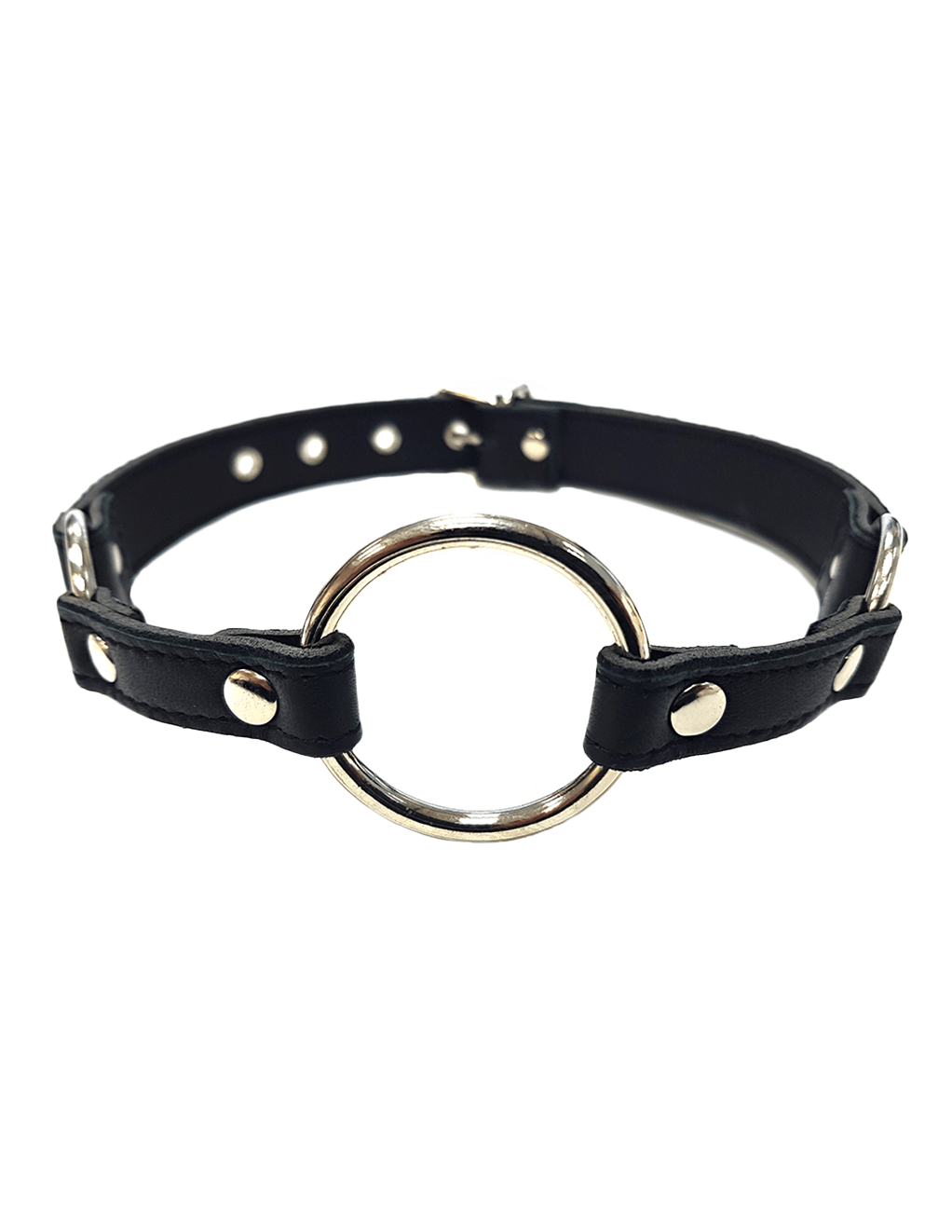 Rouge Leather O-Ring Gag - Black - Main