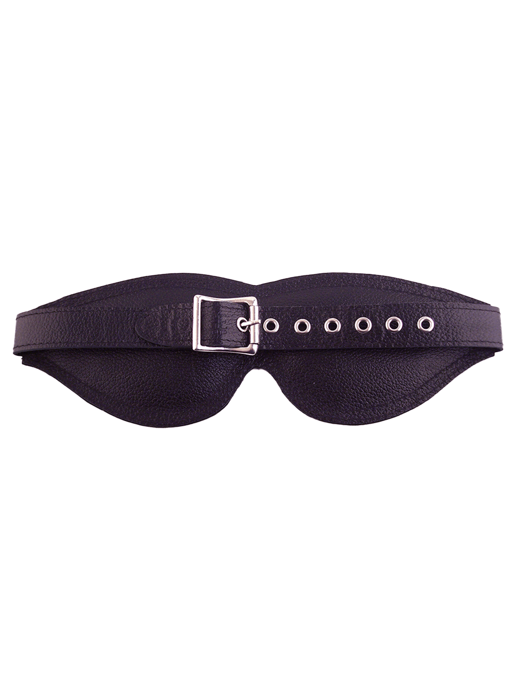 Rouge Leather Padded Blindfold - Black - Back