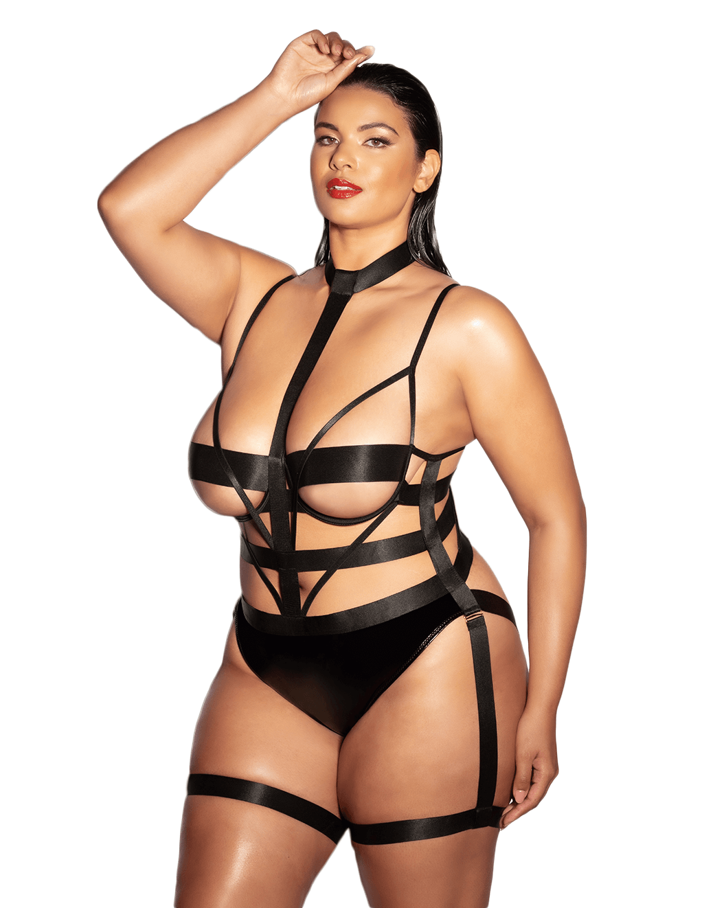 Lethal Peek-A-Boo Vinyl Teddy Set - Black - Main Curve