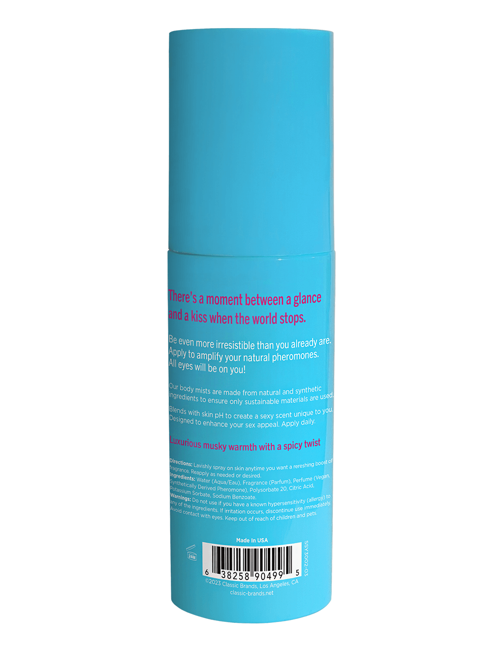 Simply Sexy Pheromone Body Mist Let's Lock Lips - Back