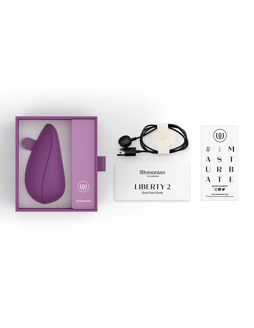 Womanizer Liberty 2 - Purple - Box Contents
